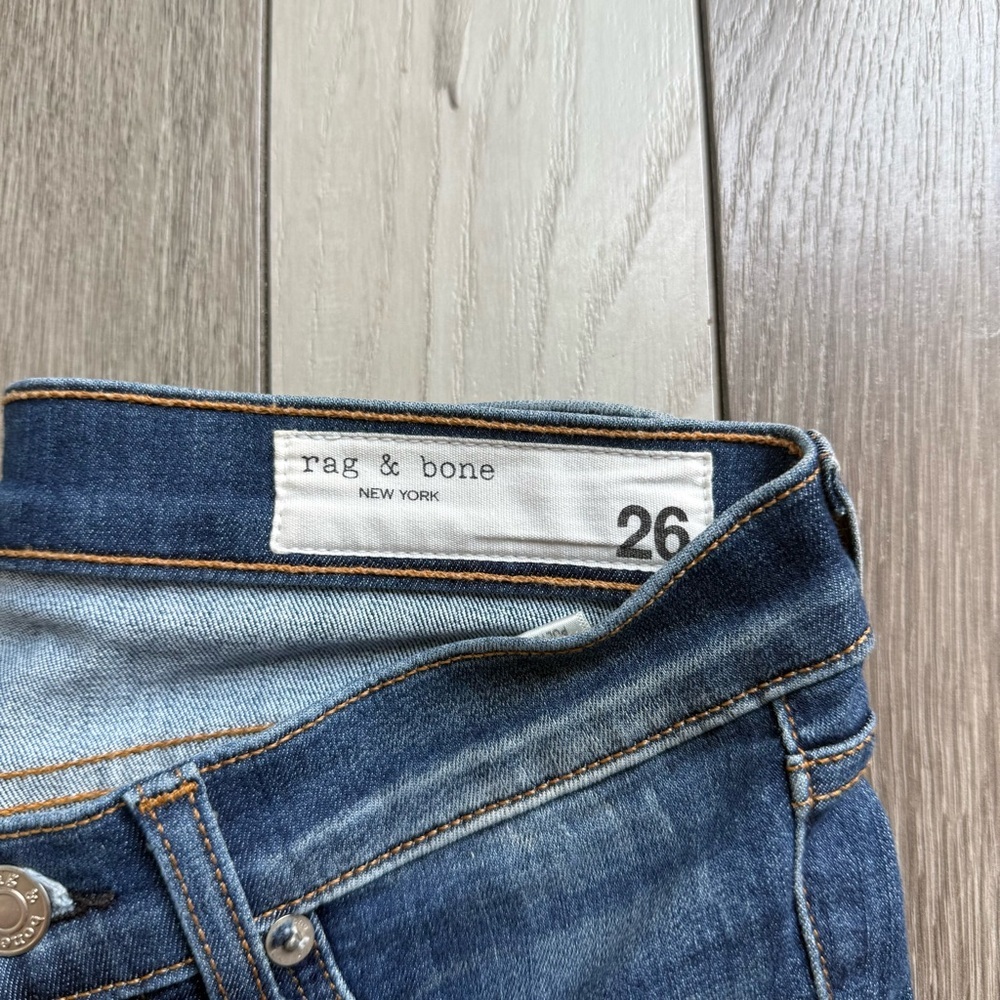 rag & bone Dark Blue Skinny Jeans - Picture 4 of 5